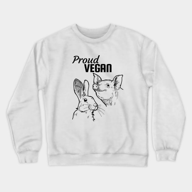 Proud vegan Crewneck Sweatshirt by Purrfect